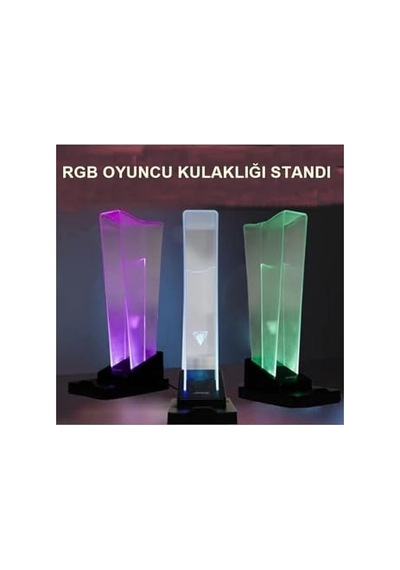 Gm-01 Siyah Rgb Işıklı Gaming Oyuncu Kulaklık Standı