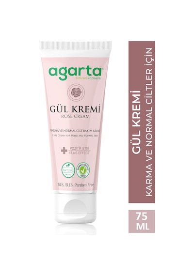 Agarta Doğal Cilt Nemlendirici Gül Kremi 75  ML