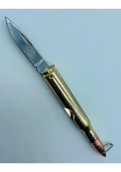 Tobaccotürk724 Arizona Marka Ak47 Mermisi Modeli Metal Mini Kamp Çakı //13cm Altın