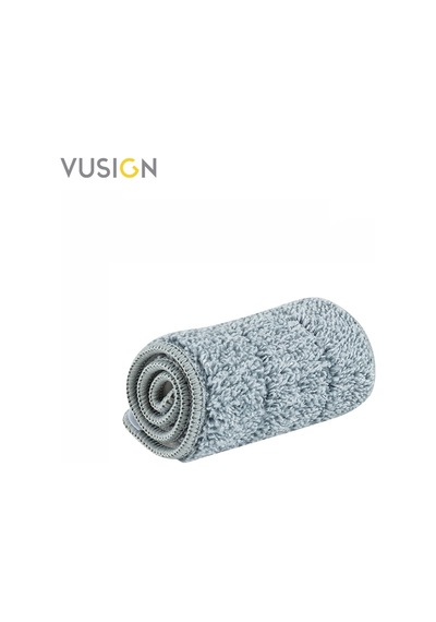 Vusıgn Mikrofiber Paspas Bezi 32x11 Cm Gri Düz Mop Uyumlu Ultra İnce Elyaf Temizlik Bezi