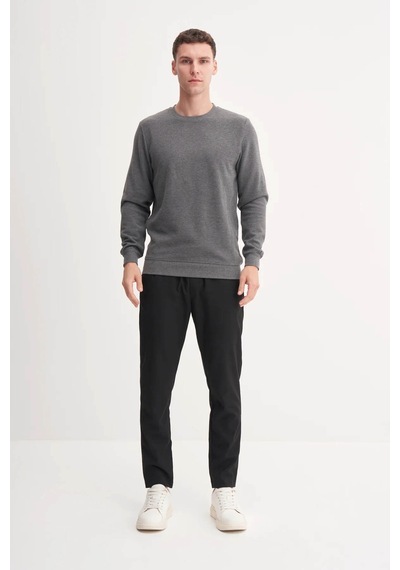 Cazador Slim Fit Selanik Örgü Antrasit Erkek Sweatshirt 56400