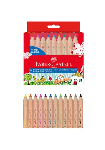 Faber-Castell Okul Öncesi Jumbo Boyama Seti 6 Parça – Renkli İlk Boyama Deneyimi