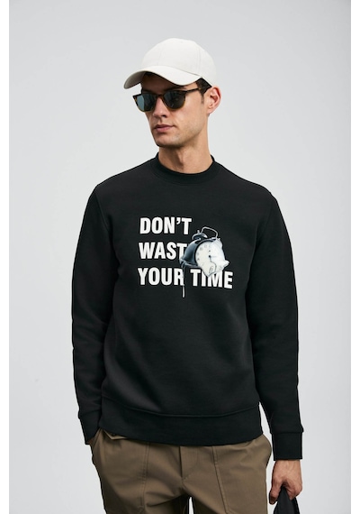 Lufian Henry Siyah Erkek Sweatshirt 112030173 Siyah