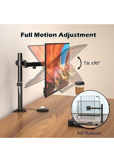 13-32 İnç Yüksekliği Ayarlanabilir Tekli Monitör Kolu, 10 Kg'a Kadar, Vesa 75x75/100x100