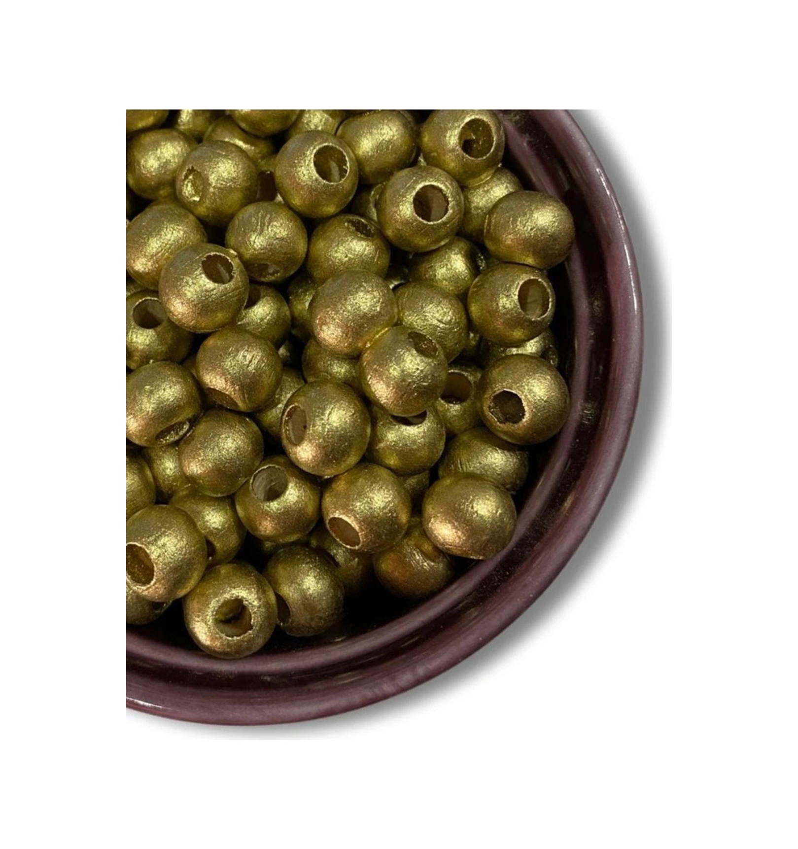 10 Mm Special Gold Renk Ahşap Boncuk 100 Adet -