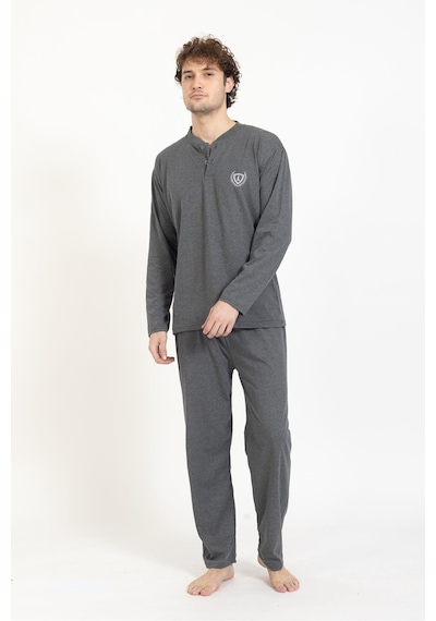 Lukitus Büyük Beden Battal Erkek Pijama Takımı Rimol-bb Füme