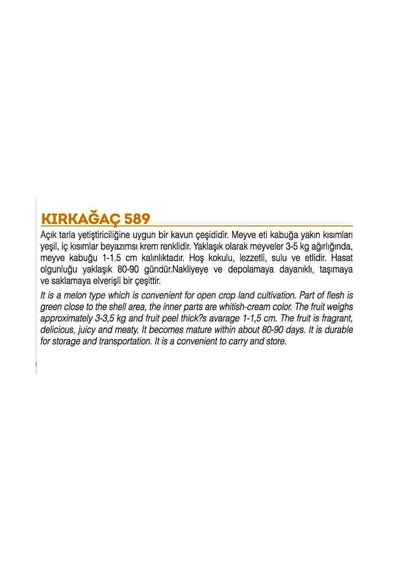 AGRodal Tarım Ata Tohumu Yerli Doğal Kavun Kırkağaç589 Tip 100 Adet Tohum