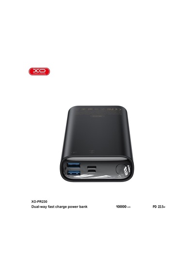 20000mah 22.5w Hızlı Şarj Destekli Çift Usb Ve Type-c Çıkışlı Led Göstergeli Powerbank Beyaz