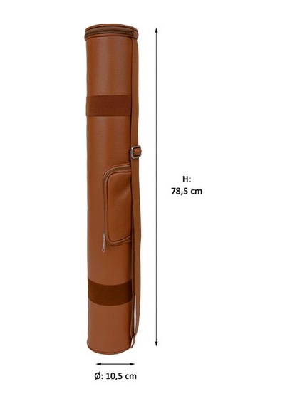 Yuga Suni Deri Proje Tüpü Cepli 10,5 Cm Taba