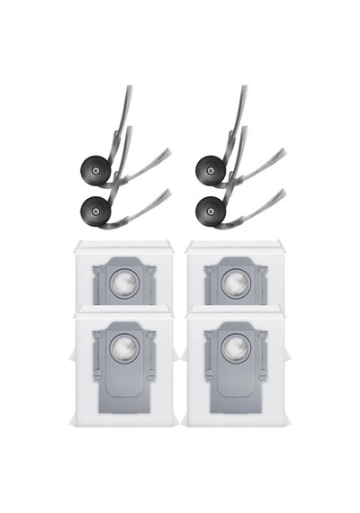 Roborock Qrevo C Uyumlu 4 Adet Yan Fırça 4 Adet Toz Torbası
