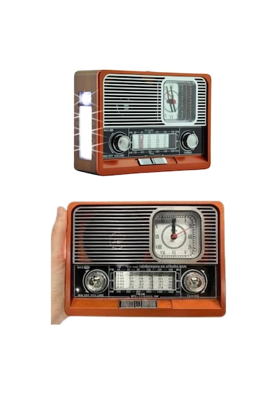 Nostaljik Vintage Radyo Taşınabilir Bluetooth Bağlantılı Hoparlör Radyo