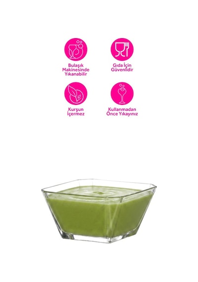 Lav Karen Cam Çorba Kasesi 6'lı Küçük Boy 300 ml (Salata/Tatlı/Kahvaltı/Çerez Kasesi)