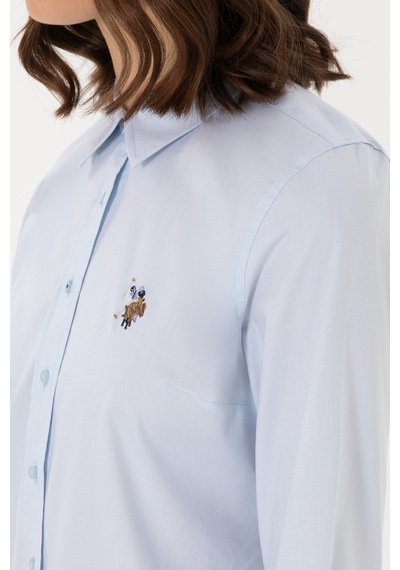 U.s. Polo Assn. Kadın Açık Mavi Gömlek Basic 50298089-vr003 Acık Mavı Açık Mavi
