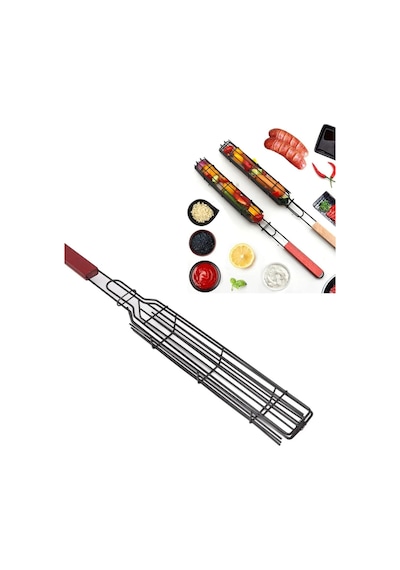 Kebab Izgara Sepeti, Dayanıklı 49 Cm Ekstra Uzun Demir Kebab Ahşap Saplı Izgara Izgarası, Kilitlenebilir Demir Izgara Izgara Sebze Izgara Deniz Mahsulleri Eti İçin Kırmızı Kebab Izgara Sepeti, Dayanıklı 49 Cm Ekstra Uzun Demir Kebab Ahşap Saplı Izgara Izgarası, Kilitlenebilir Demir Izgara Izgara Sebze Izgara Deniz Mahsulleri Eti İçin Kırmızı