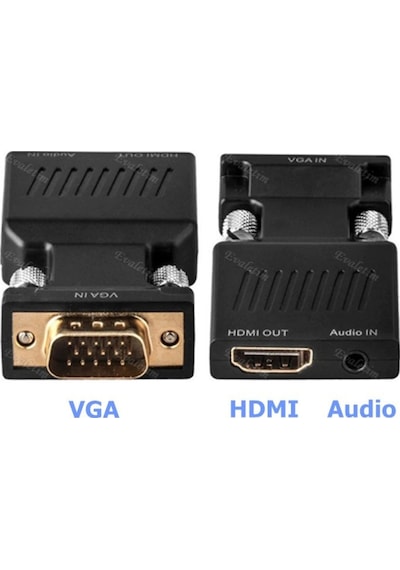 Vga To Hdmı Kablosu 4501A Çevirici Dönüştürücü Görüntü Adaptor Se