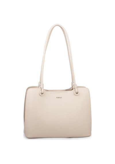 Nas Bag Kadın Sade Şık Zamansız Omuz Çantası 32x22 Cm Kum Kum - Bej