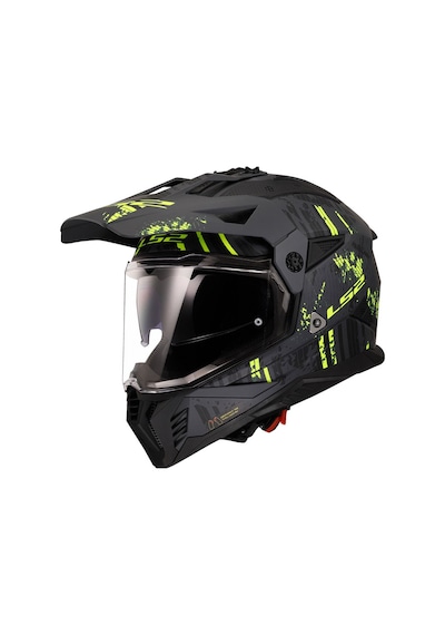 Ls2 Pıoneer 2 Crazy Mat Siyah-gri-kırmızı Kask-m
