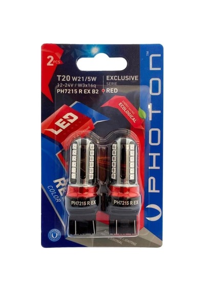 Photon T20 21/5w Çift Duy Red Kırmızı Can-bus Exclusıve Serıe Ph7215 R Ex