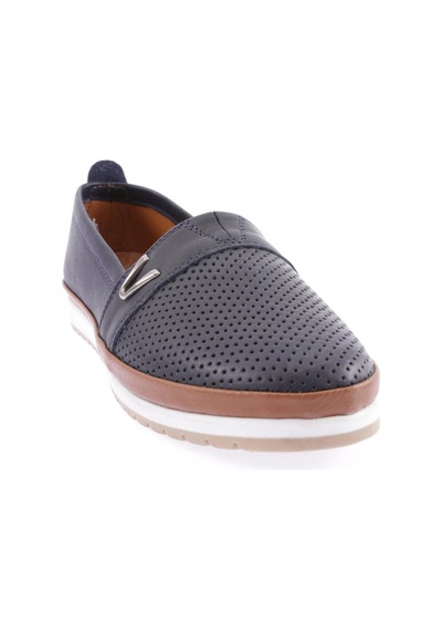 Dgn 805-1-22y Kadın Lazer Baskili Yan V Toka Comfort Ayakkabi Lacivert