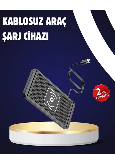 Mey İthalat Kaymaz Manyetik Kablosuz Şarj Pedi Araç, Ofis Ve Ev Kullanımına Uygun