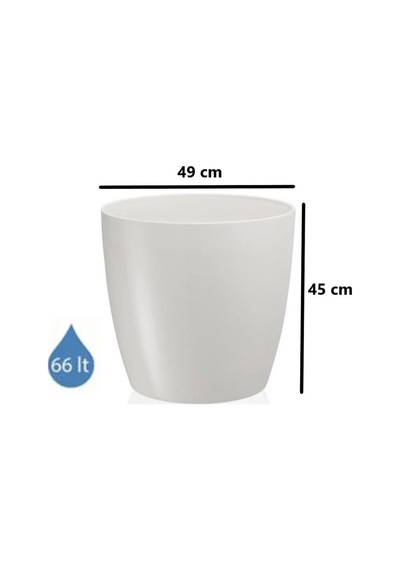 Omnipazar So-yk07 Yakut Saksı Takımı Separetörlü 66 Litre Kirli Beyaz 3 Adet