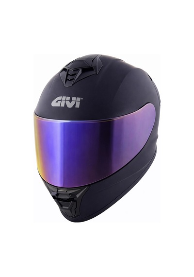 Gıvı 50.x Mat Siyah Kask Gökkuşağı Vizör Mat Siyah