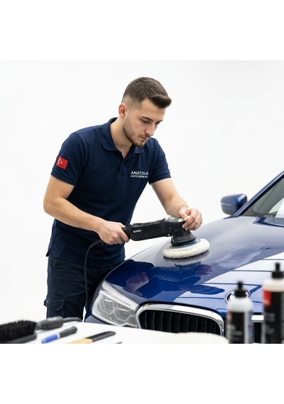 Performans Seri %100 Doğal Kuzu Postu Polisaj Keçesi 160 Mm Beyaz