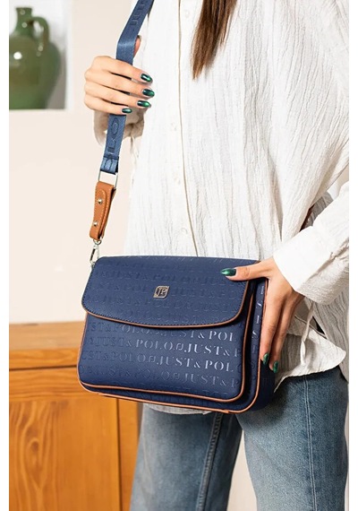 Just Polo Kadın Günlük Kullanıma Uygun Büyük Boy Şık El & Omuz Çantası Shoulder Bag Lacivert