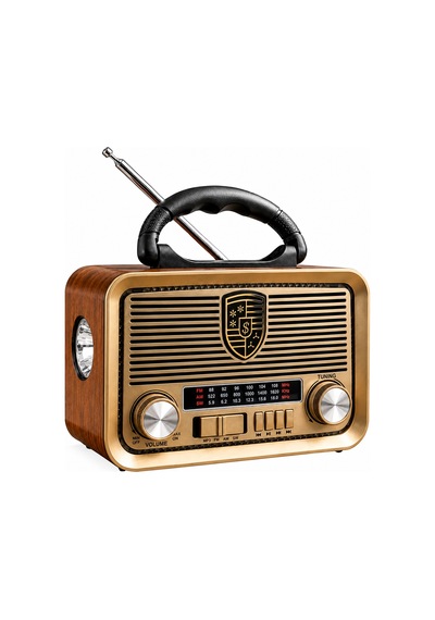 Vintage Tasarım Çok Fonksiyonlu Taşınabilir Radyo Bluetooth Müzik Çalar Şarj Edilebilir St-1080bts
