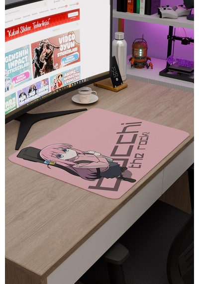 Bochi The Rock Anime V1 - 48x40 Xl Gaming Kauçuk Kaymaz Taban Mouse Pad Fare Altlığı