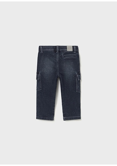 Mayoral Erkek Bebek Lacivert Kargo Denim Pantolon 2505 Lacivert
