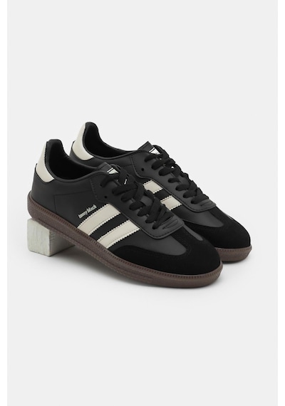 Tonny Black Termo Taban Yanı Şeritli Bağcıklı Unisex Siyah Bej Spor Ayakkabı Tbzer020 Siyah - Bej