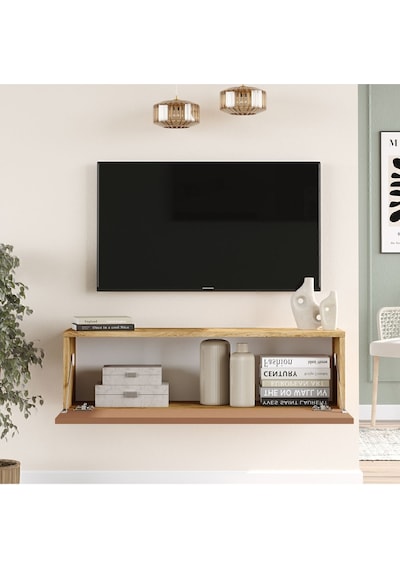 Aven Tv Ünitesi Tv Sehpası Kapaklı 100cm Çam Ave12-a Atlantik Çam