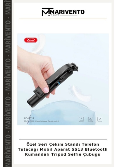 Özel Seri Çekim Standı Telefon Tutacağı Mobil Aparat Ss13 Bluetooth Kumandalı Tripod Selfie Çubuğu