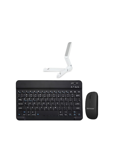 Apple Uyumlu iPad Air 13 2024 Bt Klavye+mouse+sticker+stand Al2755