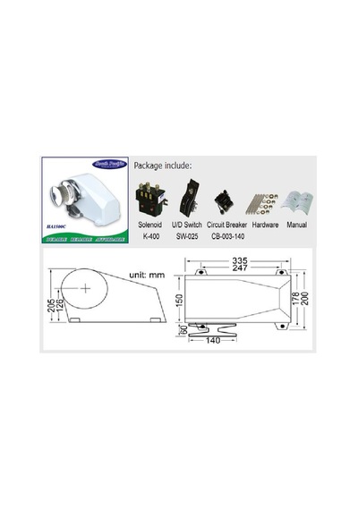 Ha1500 Yatay Irgat 10MM 12v