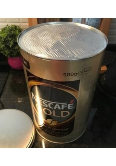 Nescafe Gold Ve Coffeemate Boş Teneke Kutuları