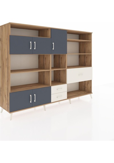 Hyperion Dolap 13 Raflı 3 Çekmeceli 5 Kapaklı 220x44x163 Çam-antr Çam-antrasit/aytaşı Hyperion Dolap 13 Raflı 3 Çekmeceli 5 Kapaklı 220x44x163 Çam-antr Çam-antrasit/aytaşı