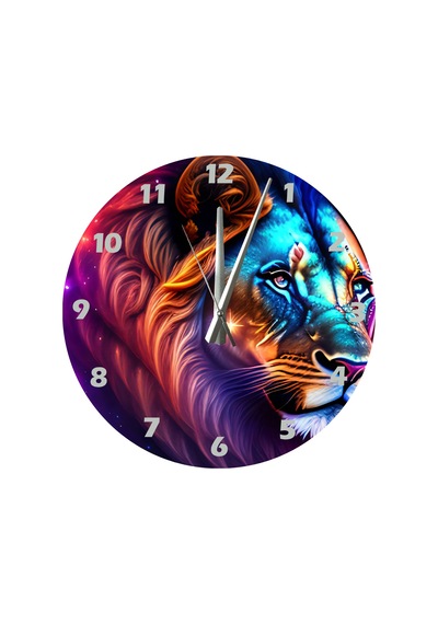 Ti-play Aslan Art 30x30cm Akrilik Dekoratif Modern Duvar Saati ÇOk Renkli