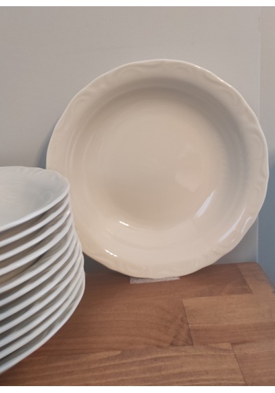 Porland Porselen Kum Beji 12 Adet 19 Cm Büyük Çukur Tabak