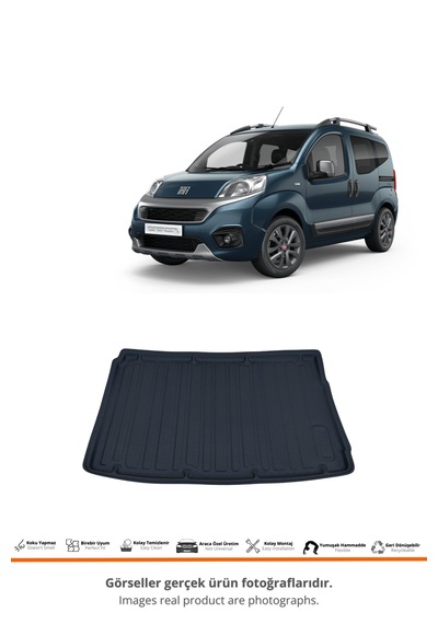 Fiat Fiorino Combi (Halı Bagaj) Koltuklu 2008 Sonrası 3D Bagaj Havuzu