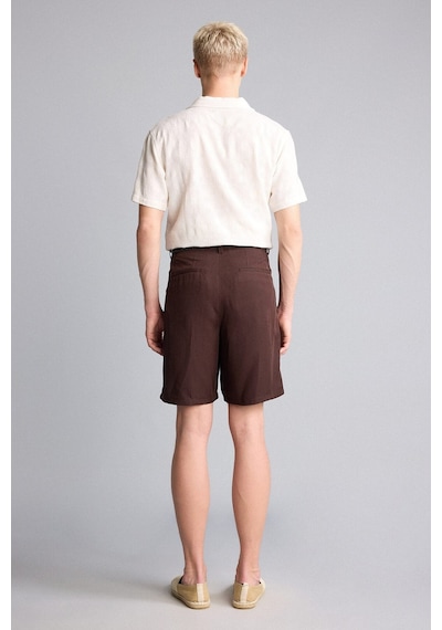 Defacto Baggy Fıt Pilili Bermuda Şort I2245ax26smbn116 Kahve-bn116