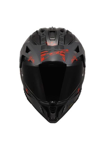 Ls2 Pioner 2 Crazy Kask Mat Siyah - Gri - Kırmızı