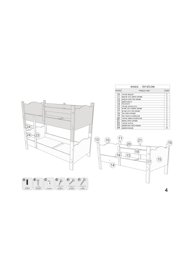 Afillibebek Ranza Ikili Ayrılabilen Mdf Profilli 90x190 Beyaz