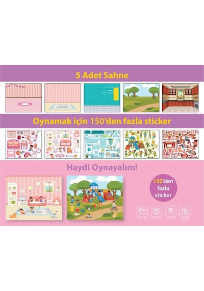 Lino Tekrar Kullanılabilen Sticker Pad Günlük Hayat Ls-602