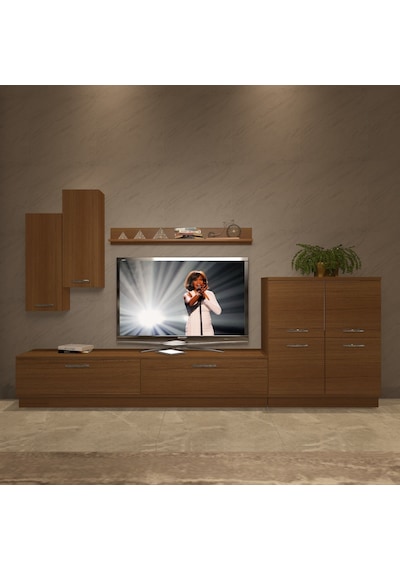 Decoraktiv Eko 6b Slm Dvd Tv Ünitesi Tv Sehpası Ceviz