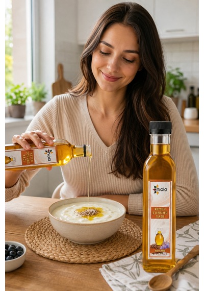 Soğuk Sıkım Keten Tohumu Yağı 250 Ml - Bitkisel Keten Tohumu Yağı - 917228163 Diğer