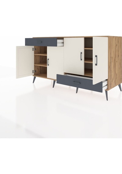 Kronos Konsol 5 Raflı 2 Çekmeceli 4 Kapaklı 176x59x99 Çam-aytaşı/ Çam-aytaşı/antrasit Kronos Konsol 5 Raflı 2 Çekmeceli 4 Kapaklı 176x59x99 Çam-aytaşı/ Çam-aytaşı/antrasit