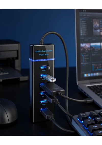 Usb 3.0 7 Port Çoklayıcı Uczzokm307-4