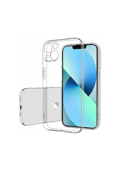 Apple Uyumlu iPhone 13 Kamera Korumalı 3D Şeffaf Silikon Kılıf 514128999